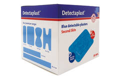 Detectaplast detect. pleister waterafstotend elastisch blauw 50x72mm